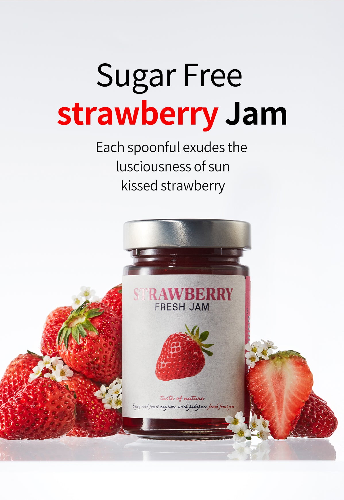 Sugar Free Fresh Strawberry Jam – Podopure